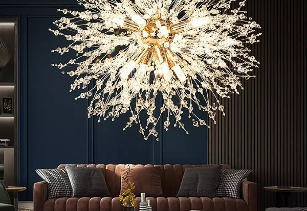 round modern crystal chandelier