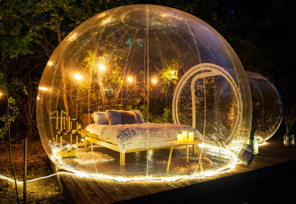 living in a bubble tent